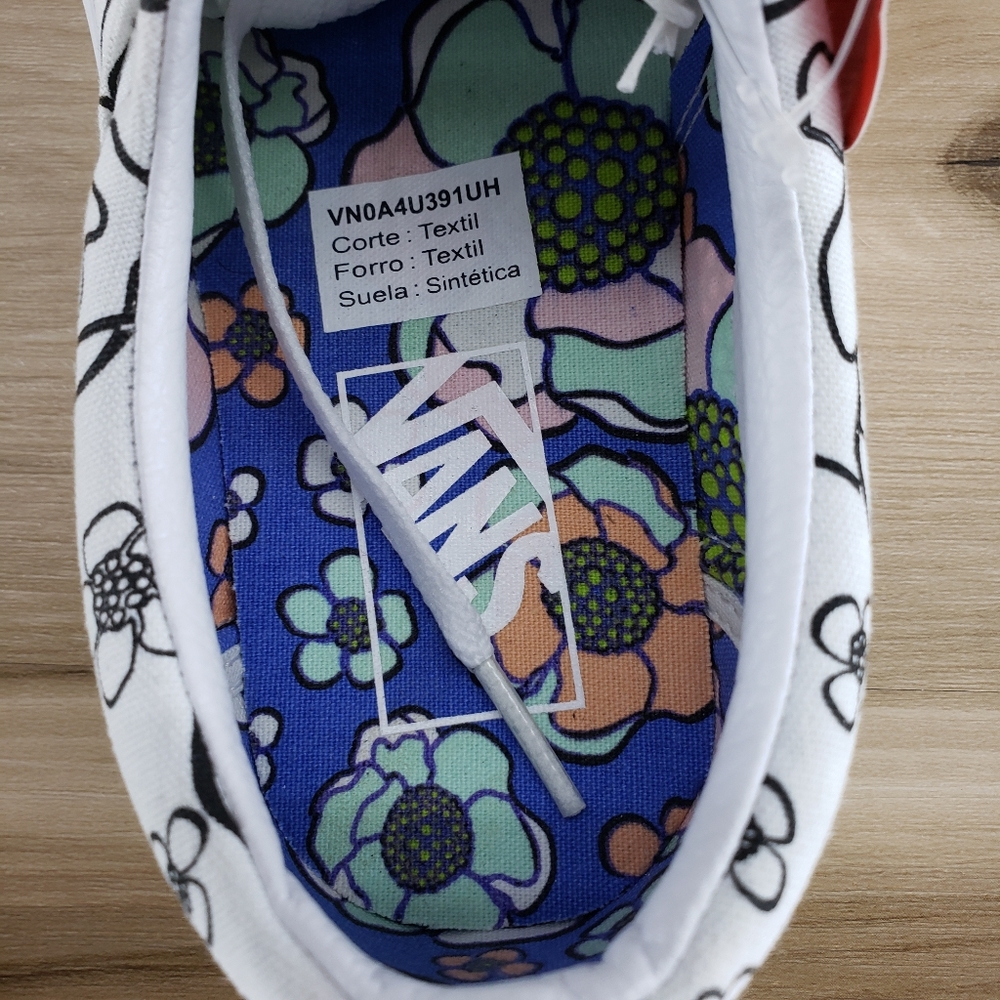 VANS ERA U-color Floral White Low Top Sneakers - Picture 9 of 11